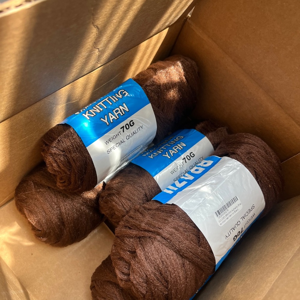 Knitting Yarn Skeins - Brown